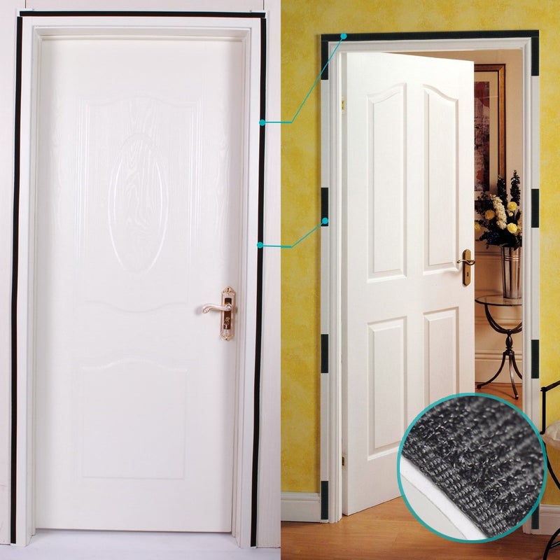 DOOREASY Magnetic Screen Fastener Hook Strip Rolls-Nylon Made-Heavy Duty Magnetic Screen Doors/Mesh Curtain Accessory for Screen Door Installation (22ft x 0.98in  Black  ONLY Hook Strip) - Image 3
